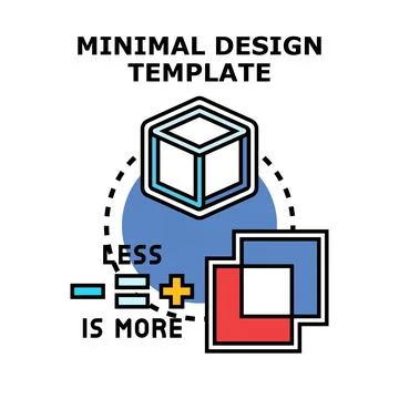 Minimal design template concept of less is more Illustrazione stock