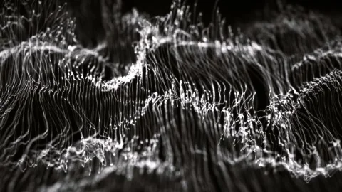 Minimal Design Waving Mesh Lines Background Stock Footage 266264045