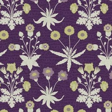 Minimal designed floral textile design Stock Illustration