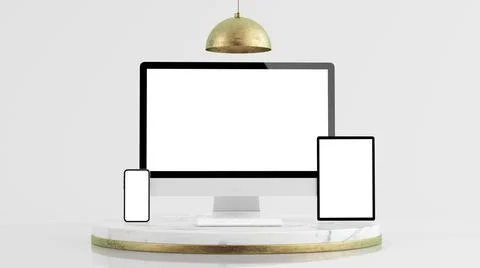 Minimal devices mock up Stock Illustration