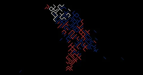 Minimal Diagonal Animation Forming Map of Moldova Stock Footage 327598887