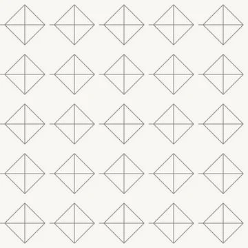 Minimal diamond grid seamless pattern in line design, geometric. abstract Stock Illustration