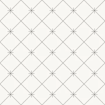 Minimal diamond star grid pattern, seamless pattern in line design. diamond Stock Illustration