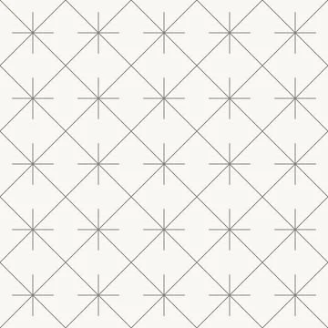 Minimal diamond star grid pattern, seamless pattern in line design. diamond Stock Illustration