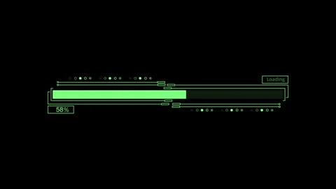 Minimal digital loading bar with percentage progress and simple interface e.. Stock Footage 340385215