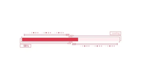 Minimal digital loading bar with percentage progress and simple interface e.. Stock Footage 340385220