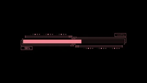 Minimal digital loading bar with percentage progress and simple interface e.. Stock Footage 340385496