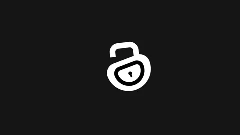 Minimal Digital Lock Icon White On Black Background Stock Footage 332526265