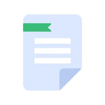Minimal document page flat illustration イラスト素材