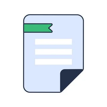 Minimal document page flat illustration 스톡 일러스트
