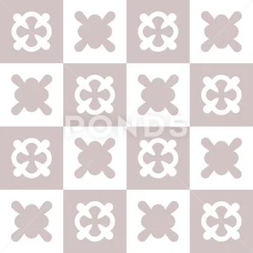 Minimal Dot Floral Tile Pattern Vector Stockillustratie
