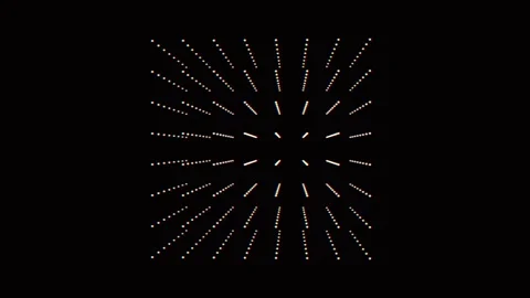 Minimal Dotted Cube With Glitch Effects Video stock 265256055