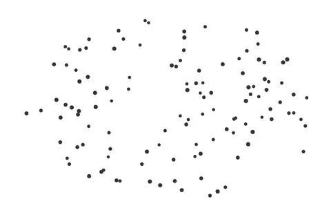 Minimal Dotted Network Connection Abstract Pattern Stock Illustration