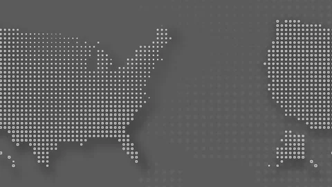 Minimal Dotted United States Map Animation Background Stock Footage 340528691