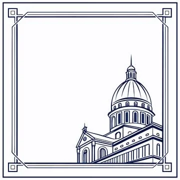 Minimal Double Line Border Set - Clean Professional Design Stock Illustration