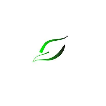 Minimal eagle and leaf logo Stock Illustration