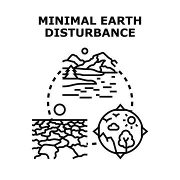 Minimal earth disturbance concept vector illustration Stock Illustration