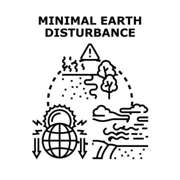 Minimal earth disturbance concept vector illustration Stock Illustration