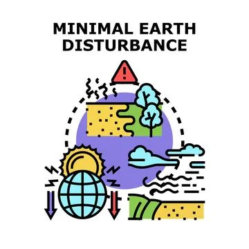 Minimal earth disturbance concept vector illustration Stock Illustration