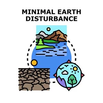 Minimal earth disturbance concept vector illustration イラスト素材