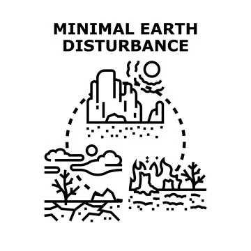 Minimal earth disturbance vector icon concept Stock Illustration