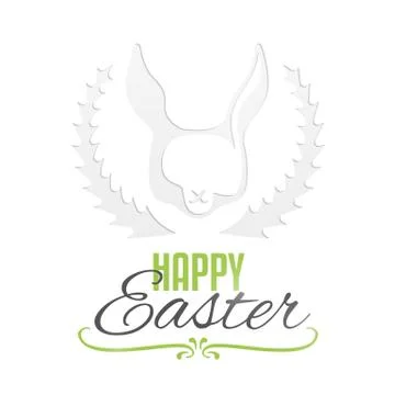 Minimal easter card template Stock Illustration