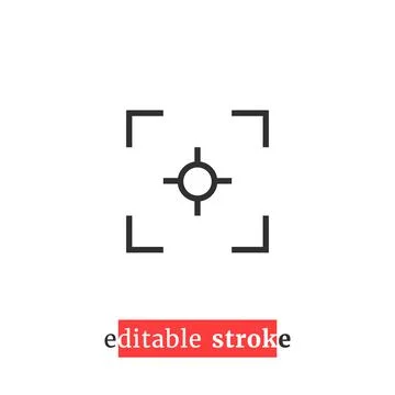 Minimal editable stroke capture icon Stock Illustration