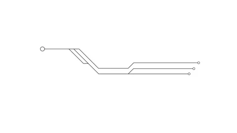 Minimal electronic circuit line animation Stock Footage 306959012