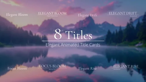 Minimal Elegant Title Pack 8 Titles and 16 Lower Thirds After Effects Template After Effects stock
