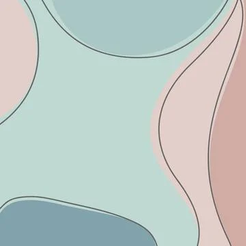 Minimal empty doodle pattern in trendy pastel color.Social media story post.. Stock Illustration