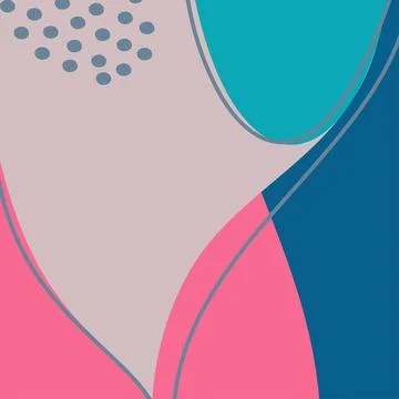 Minimal empty doodle pattern in trendy pastel color.Social media story post.. Stock Illustration