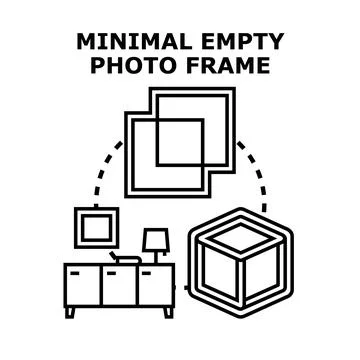 Minimal empty image frame for visual content Stock Illustration