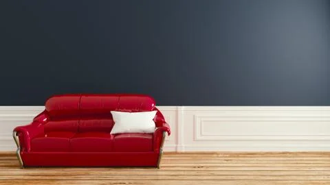 Minimal, Empty room interior design, 3d rendering Stock Illustration