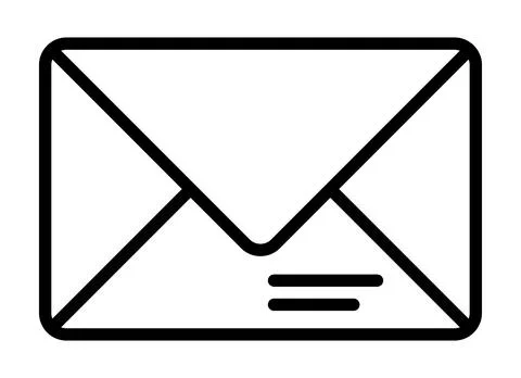 Minimal envelope mail line icon vector Stock Illustration