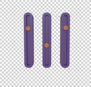 Minimal equalizer Slider icon, Music sound Adjustment symbol, 3d render illus Illustrazione stock