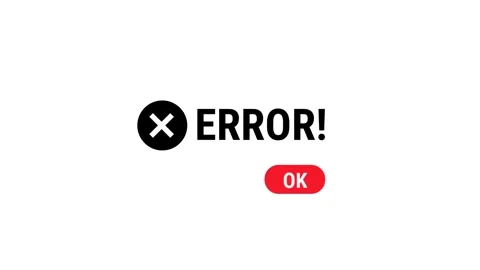 Minimal Error Alert Stock Footage 336062667