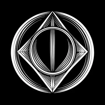 Minimal ethics and transparency symbol abstract b Stock Illustration