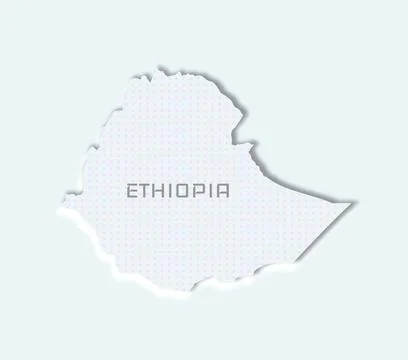 Minimal Ethiopia map Stock Illustration