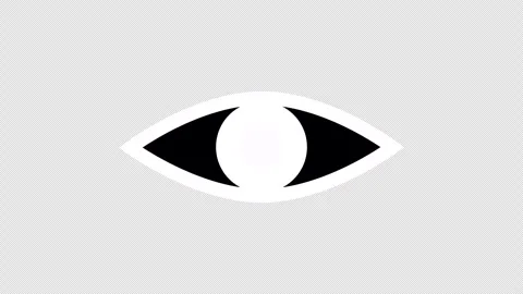 Minimal Eye Icon Animation Left and Right Movement Stock Footage 323692862