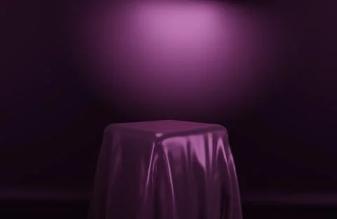 Minimal Fabric Or Cloth Stage Podium Enhanced Dark Grey Colors Background Dis Stock Illustration