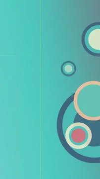 Minimal flat abstract design with teal, blue, and soft rounded shapes, crea.. Stock Illustration