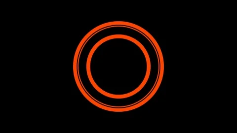 Minimal Flat Decoration Accent Motion Graphic - Fast Orange Rings Stock Footage 122855693