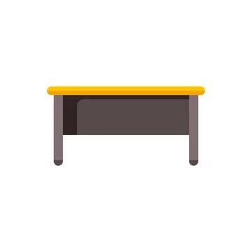 Minimal flat design office desk illustration Stock Illustration