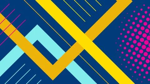 Minimal flat geometric background design. Dynamic shapes composition. Abstrac Stock Illustration