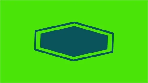 Minimal Flat Geometric Shapes and Badge Frame Video Loop Overlay Stock Footage 345923493