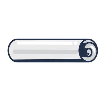 Minimal flat paper scroll icon with simple geometric design Stock Illustration