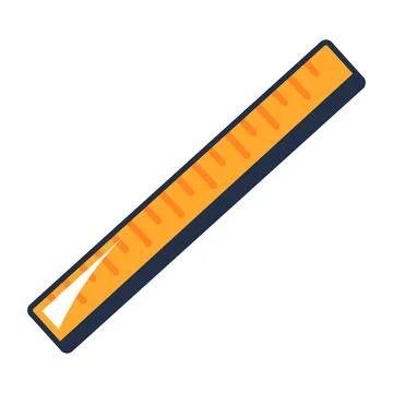 Minimal flat ruler icon with simple geometric design イラスト素材