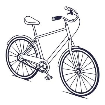 Minimal Flat Style Bicycle Vector Illustration Stock Illustration