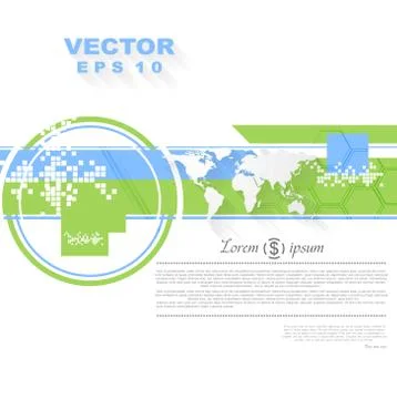 Minimal flat tech bright background Stock Illustration