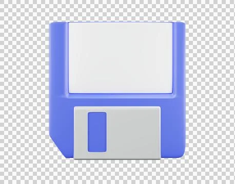 Minimal Floppy Disk Model Stock Illustration